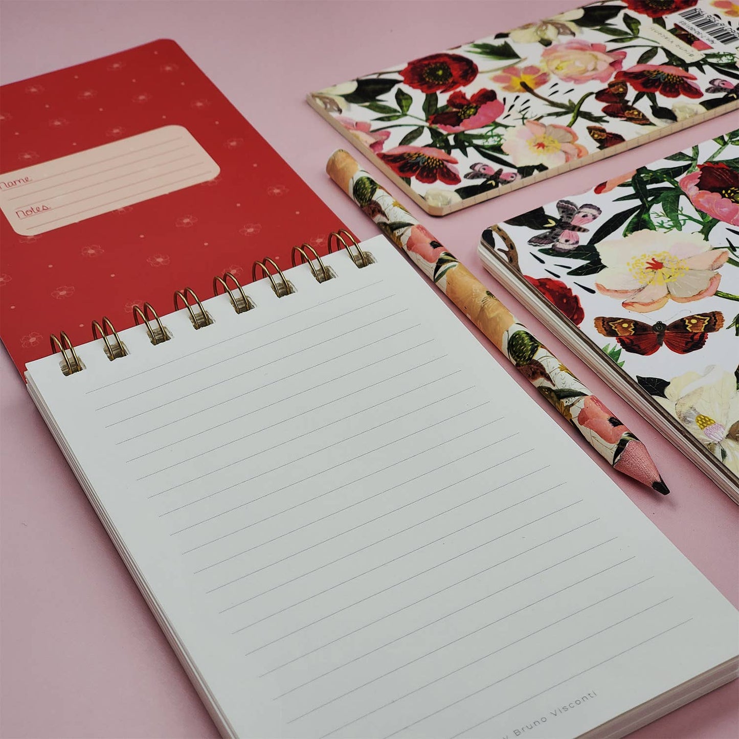 BV by Bruno Visconti - Small Spiral Notebook - Peonies