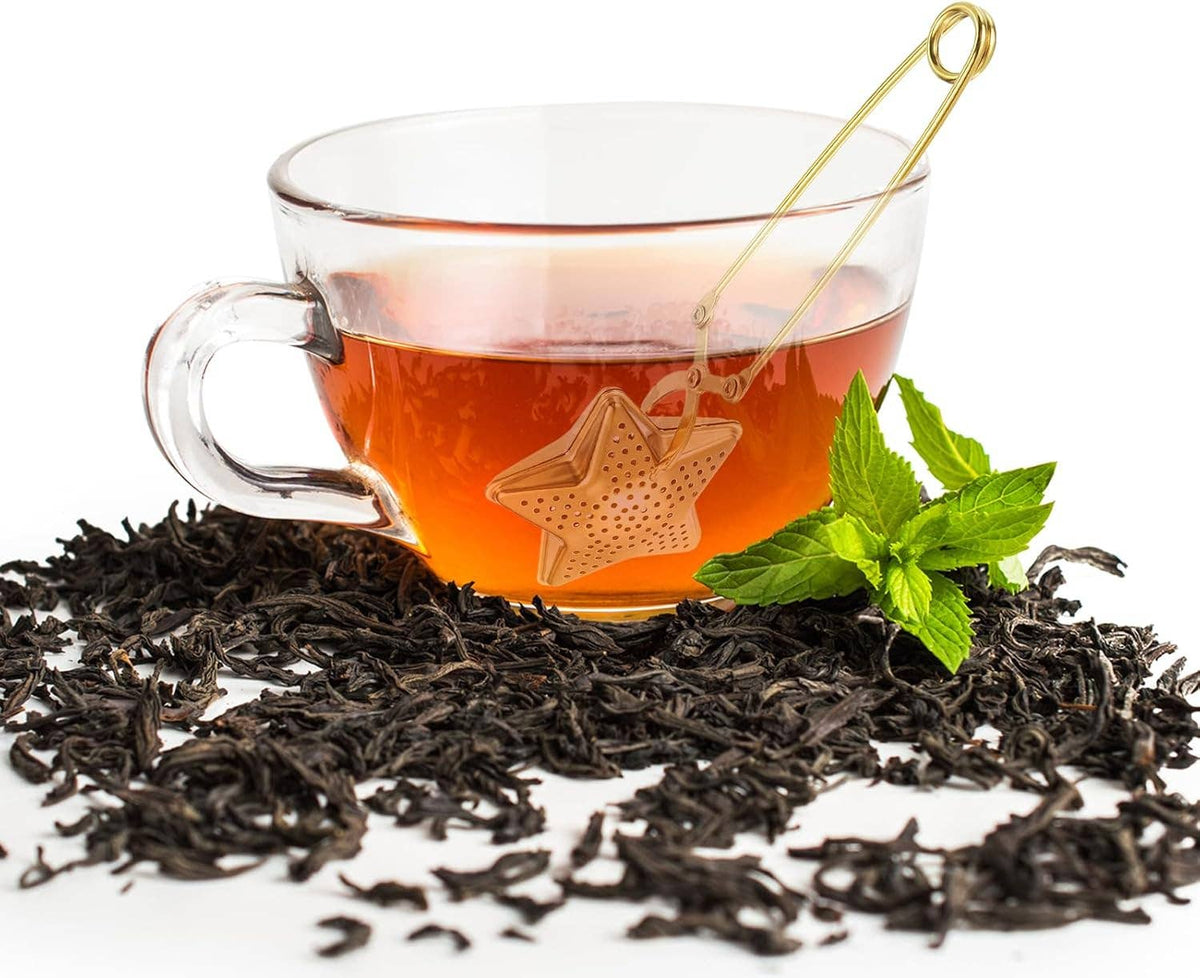 Gold Star Snap Tea Infuser with Handle, Loose Leaf Tea Steeper