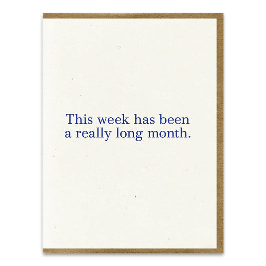 Long Month Greeting Card - Lady Pilot Letterpress