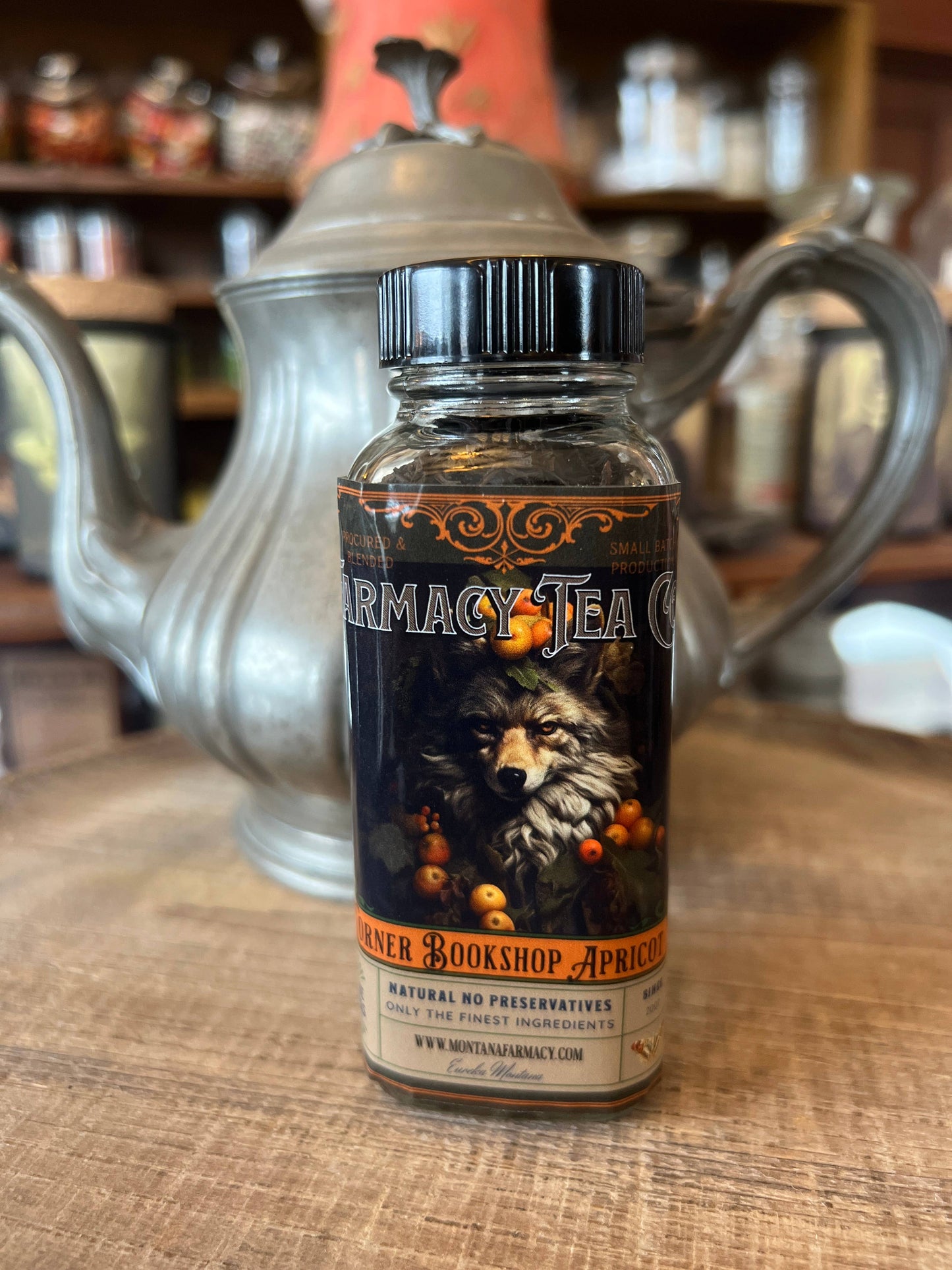 Montana Farmacy - Corner Bookstore Bookshop Literary Tea Apricot