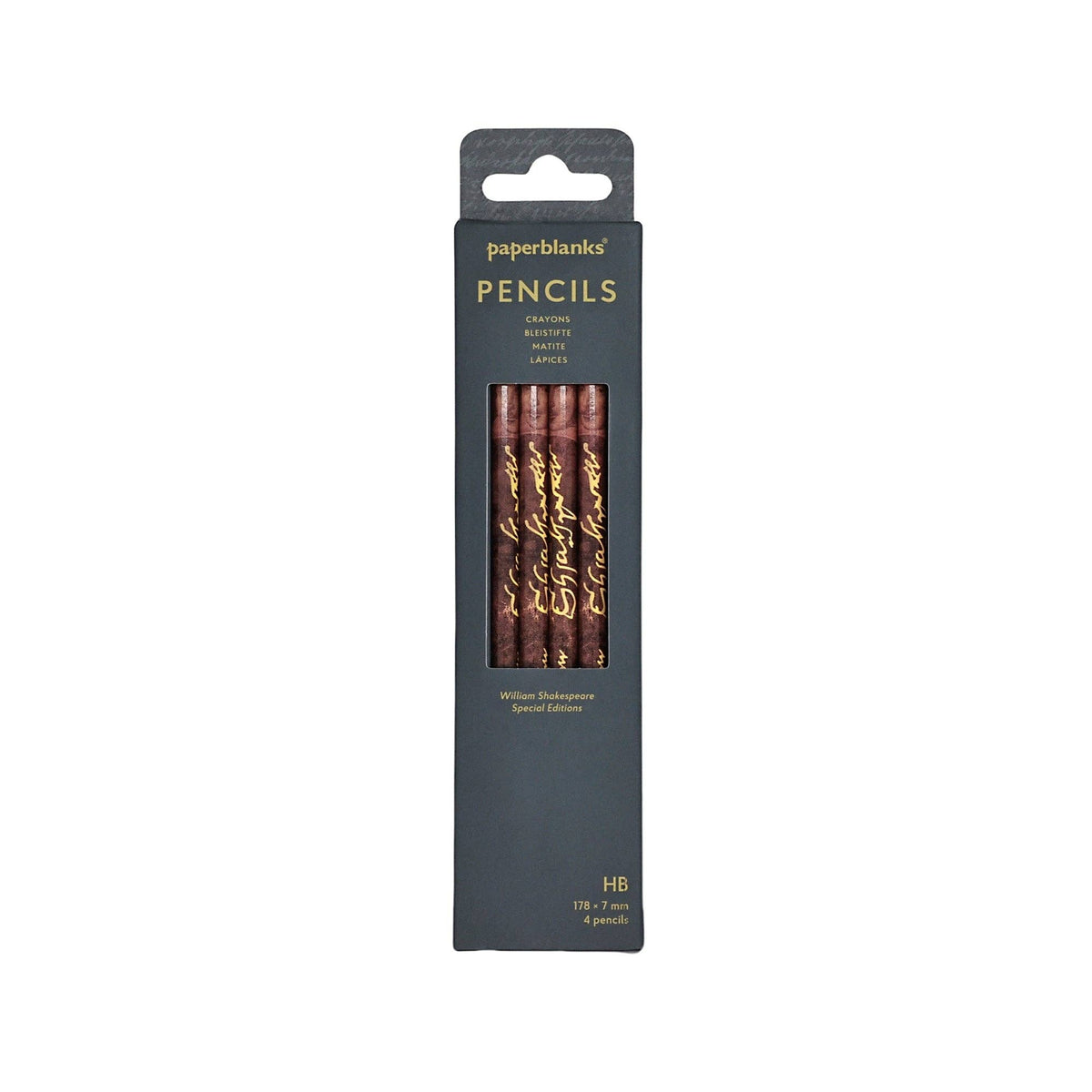 Chronicle Books - Paperblanks William Shakespeare 4-Pack Pencils