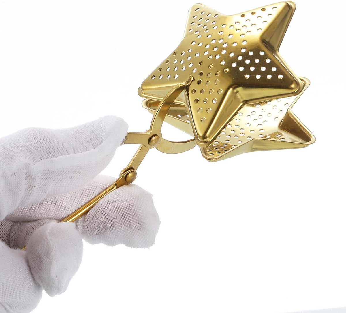 Gold Star Snap Tea Infuser with Handle, Loose Leaf Tea Steeper