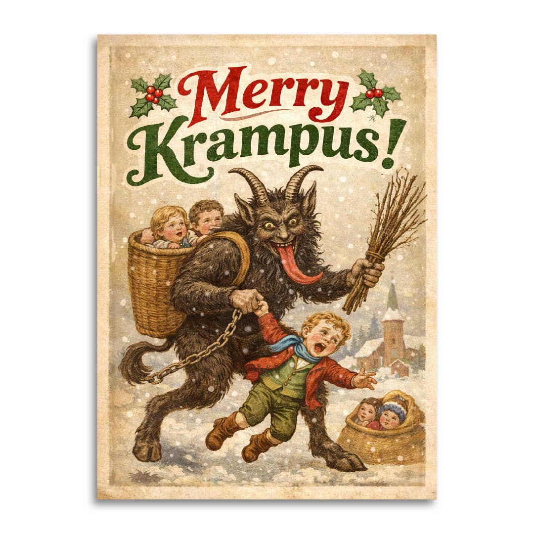 Bad Betty Greeting Co. - Merry Krampus - Funny Christmas Card