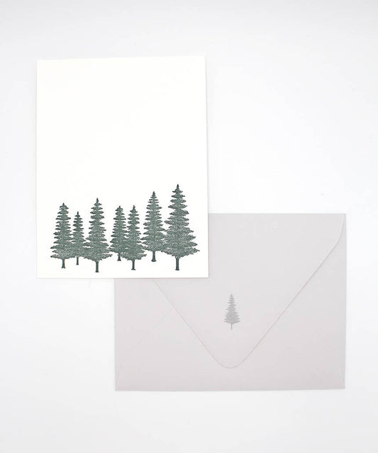 Evergreen Flat Card Pack- Letterpress