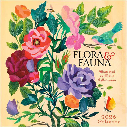Simon & Schuster - Flora & Fauna 2026 Wall Calendar by Malin  Gyllensvaan: Calendar; 24 pages / English