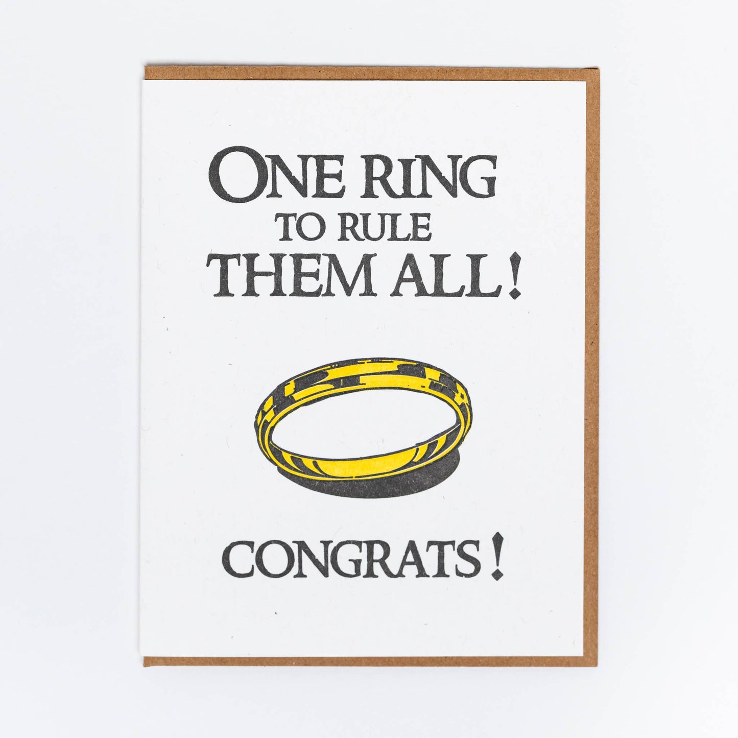 Lady Pilot Letterpress - One Ring Greeting Card