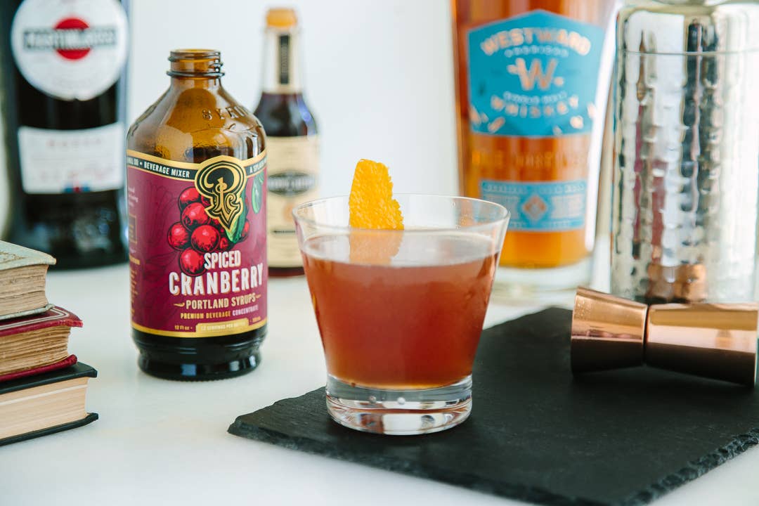 Portland Syrups - Spiced Cranberry Syrup 3.4oz - cocktail / mocktail drink mix
