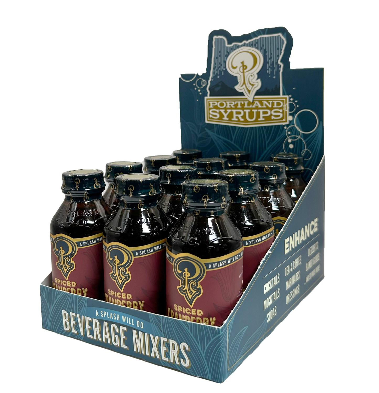 Portland Syrups - Spiced Cranberry Syrup 3.4oz - cocktail / mocktail drink mix