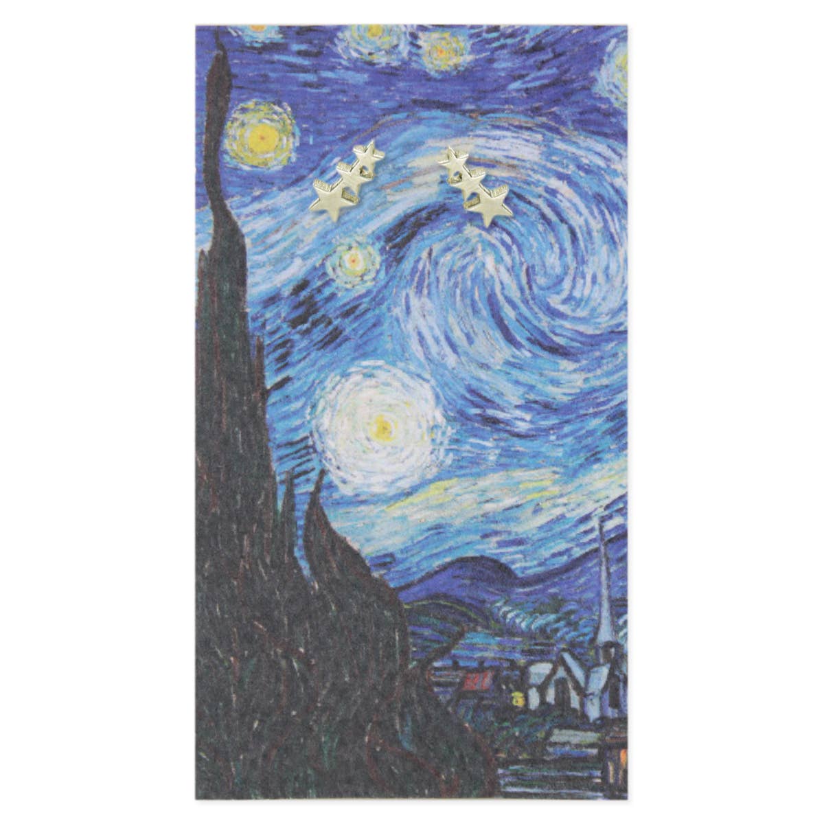 ZAD - Starry Night Fine Art Star Post Earrings