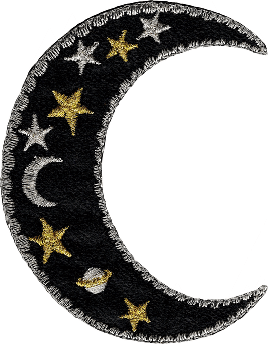 Patch - Celestial - Moon with Stars and Planet