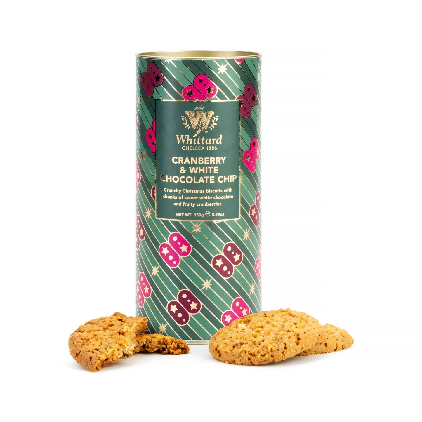 Whittard of Chelsea - All Butter Cookies Cranberry & White Chocolate 150g