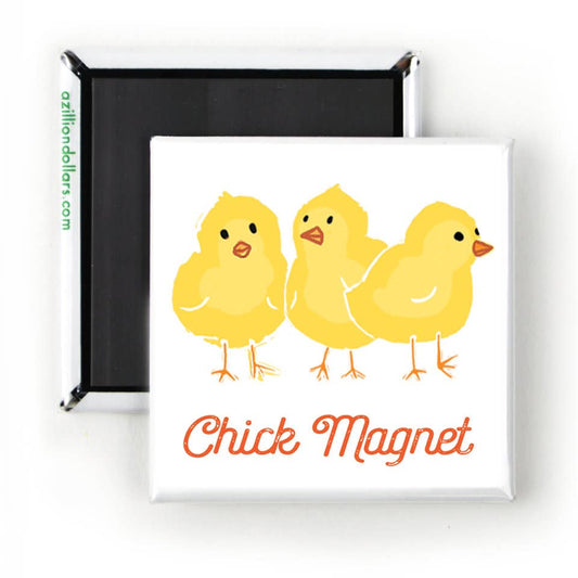 A Zillion Dollars - Chick Magnet; Super Cute Funny Magnet; Cute Chicks; Easter Chicks; Hot Guy; Gift for Guy; Gift for him; Comic Art; Funny Magnet - Stomping Grounds