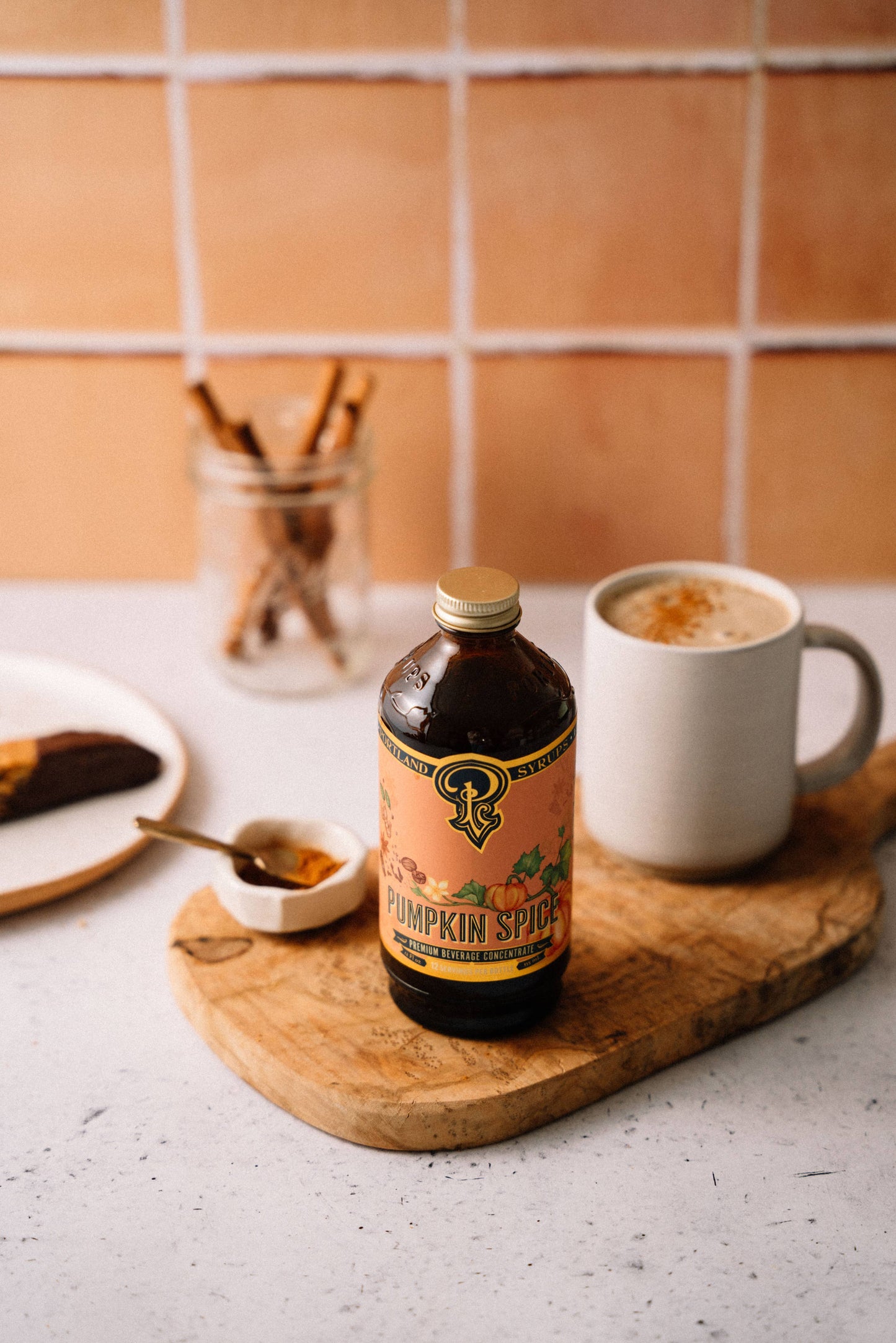 Portland Syrups - Pumpkin Spice Syrup 12 oz - coffee, tea, cocktail mixer