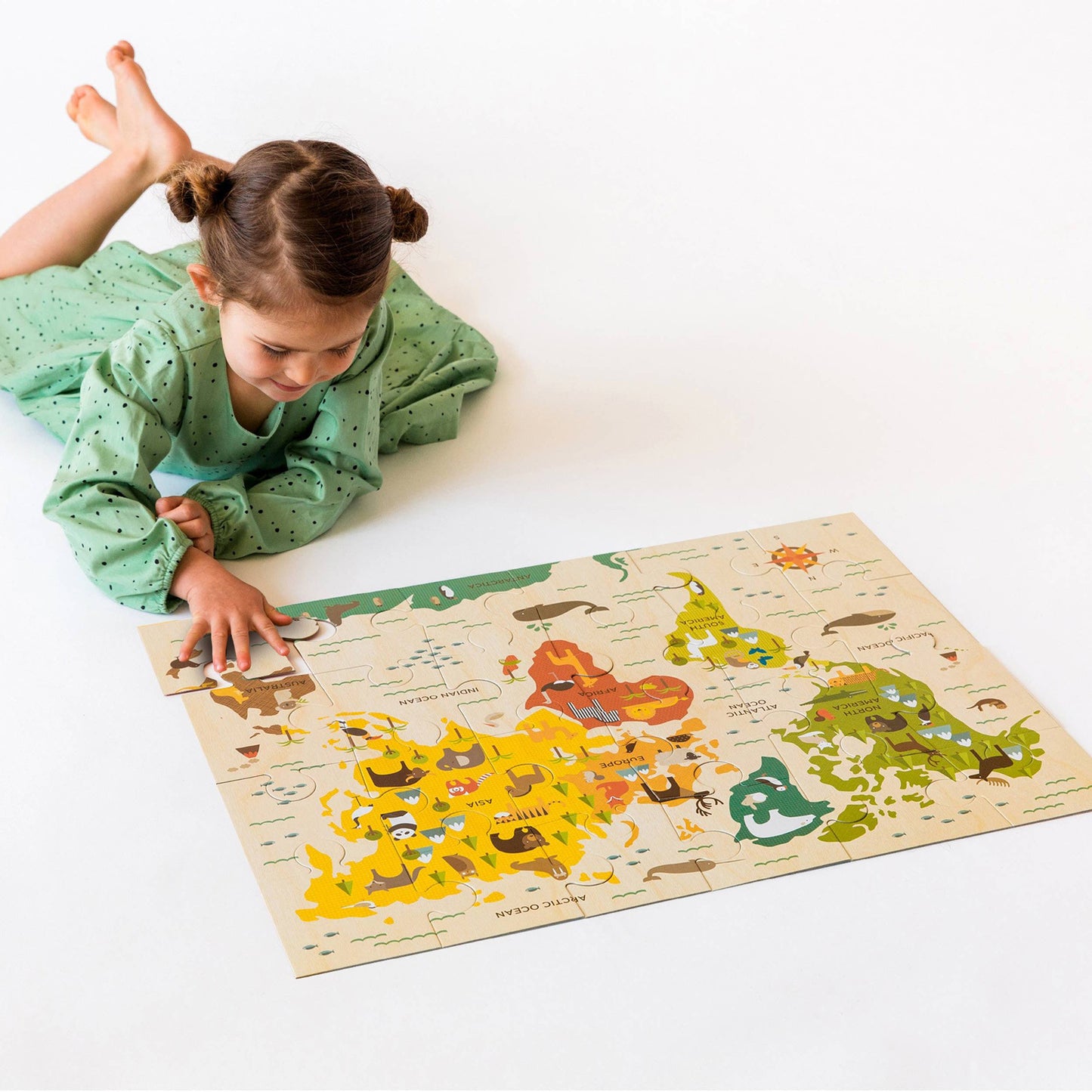 Our World Map 24-Piece Floor Puzzle