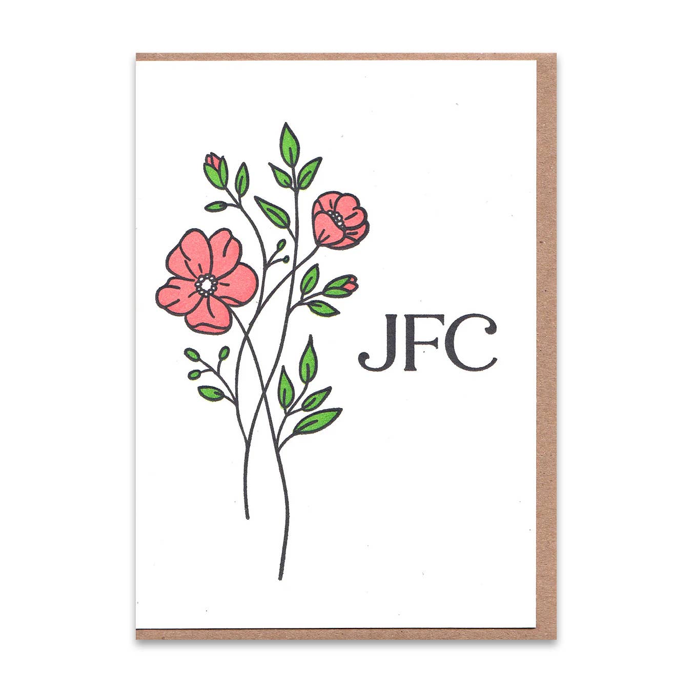 Lady Pilot Letterpress - JFC Flower Greeting Card