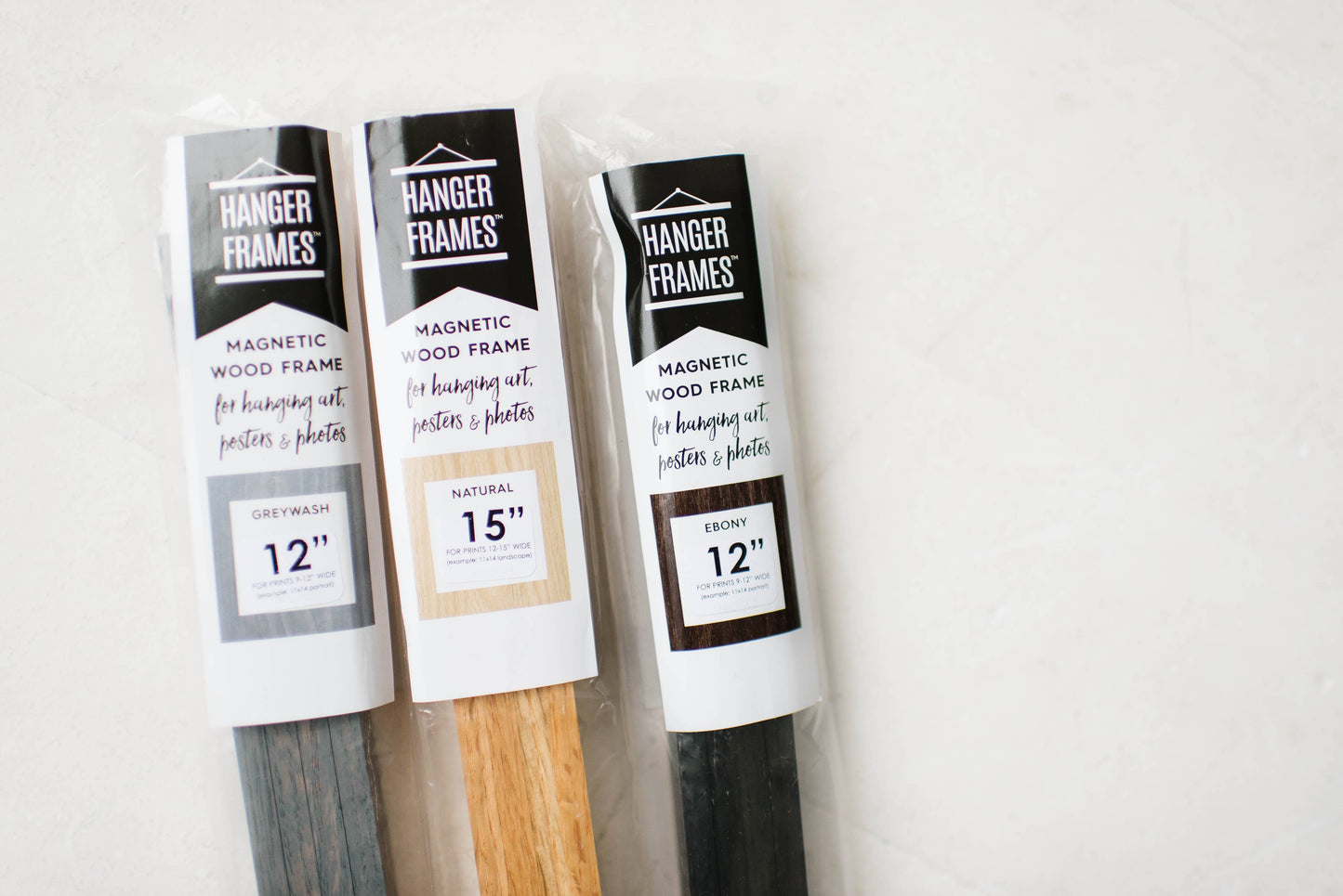Hanger Frames - 49" MAGNETIC Poster Hanger Frame™: Whitewash Stain / No Packaging (for you to repackage with your own prints)