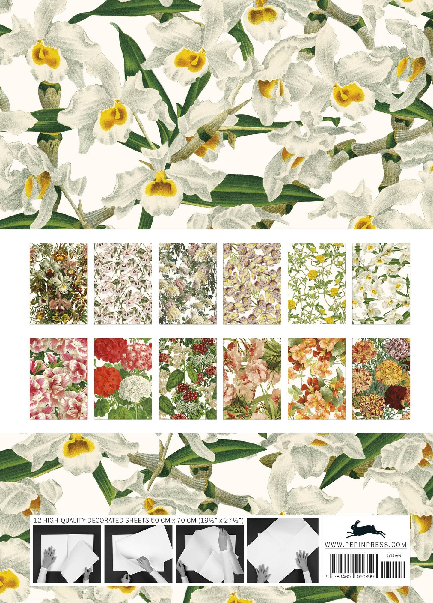 Pepin Press - Flower Prints Gift & Creative Paper Book