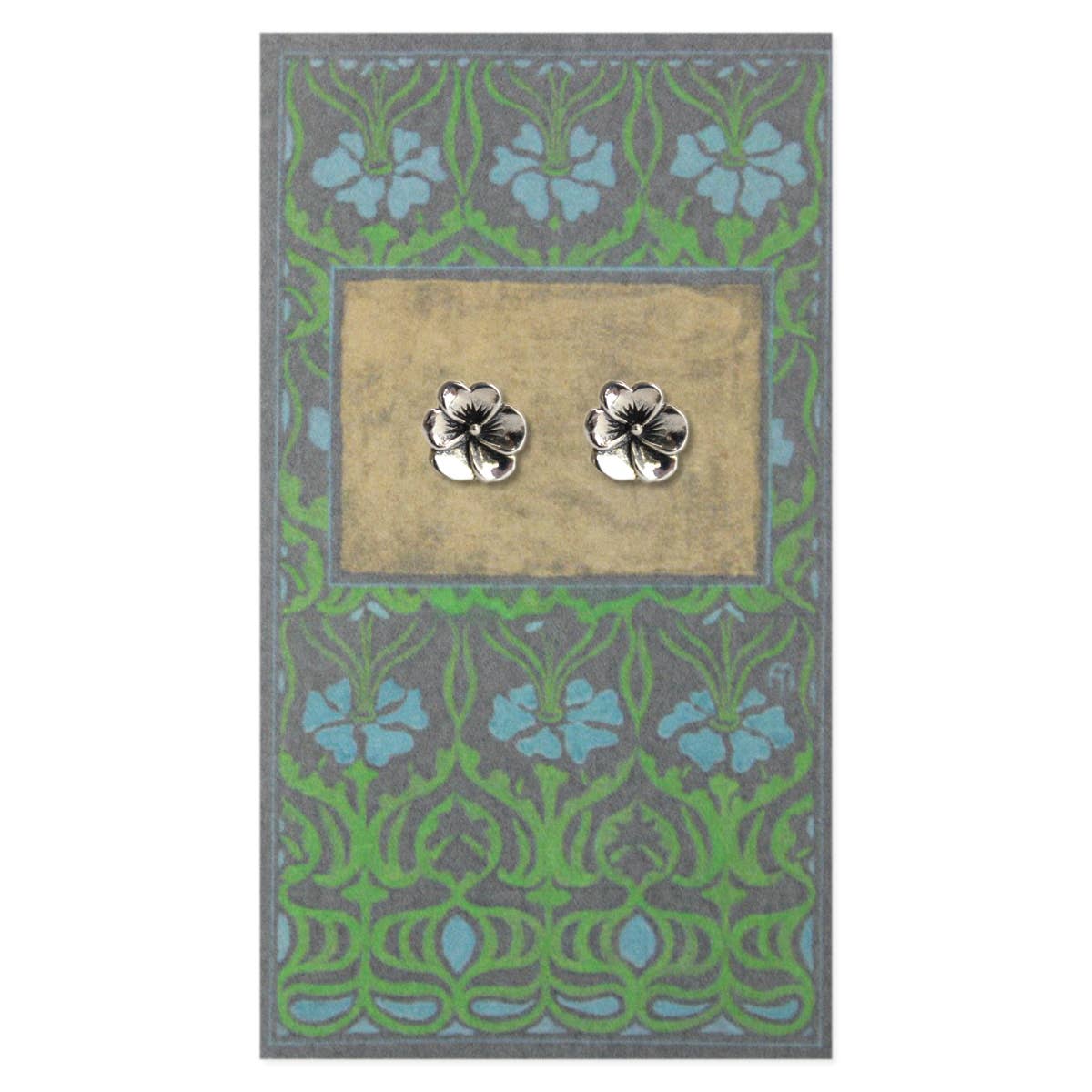 ZAD - Book Lovers Silver Flower Post Earrings