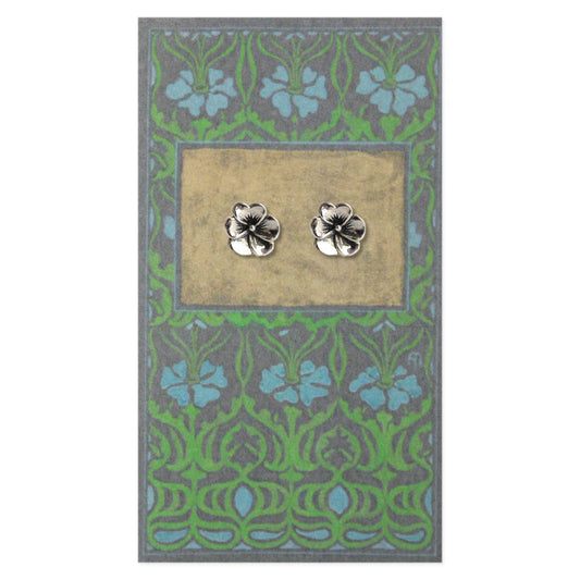 ZAD - Book Lovers Silver Flower Post Earrings