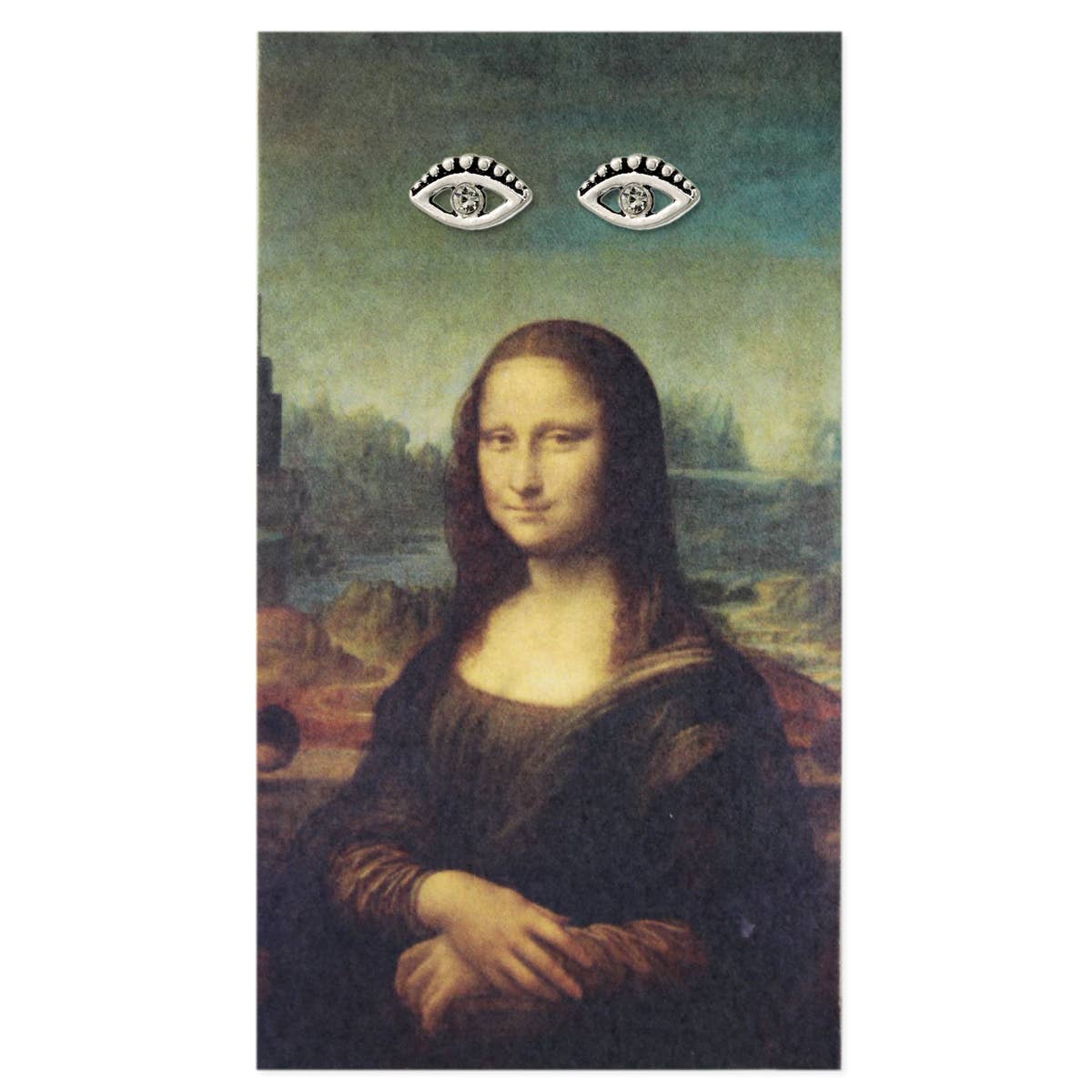 ZAD - Mona Lisa Fine Art Silver Eye Post Earrings