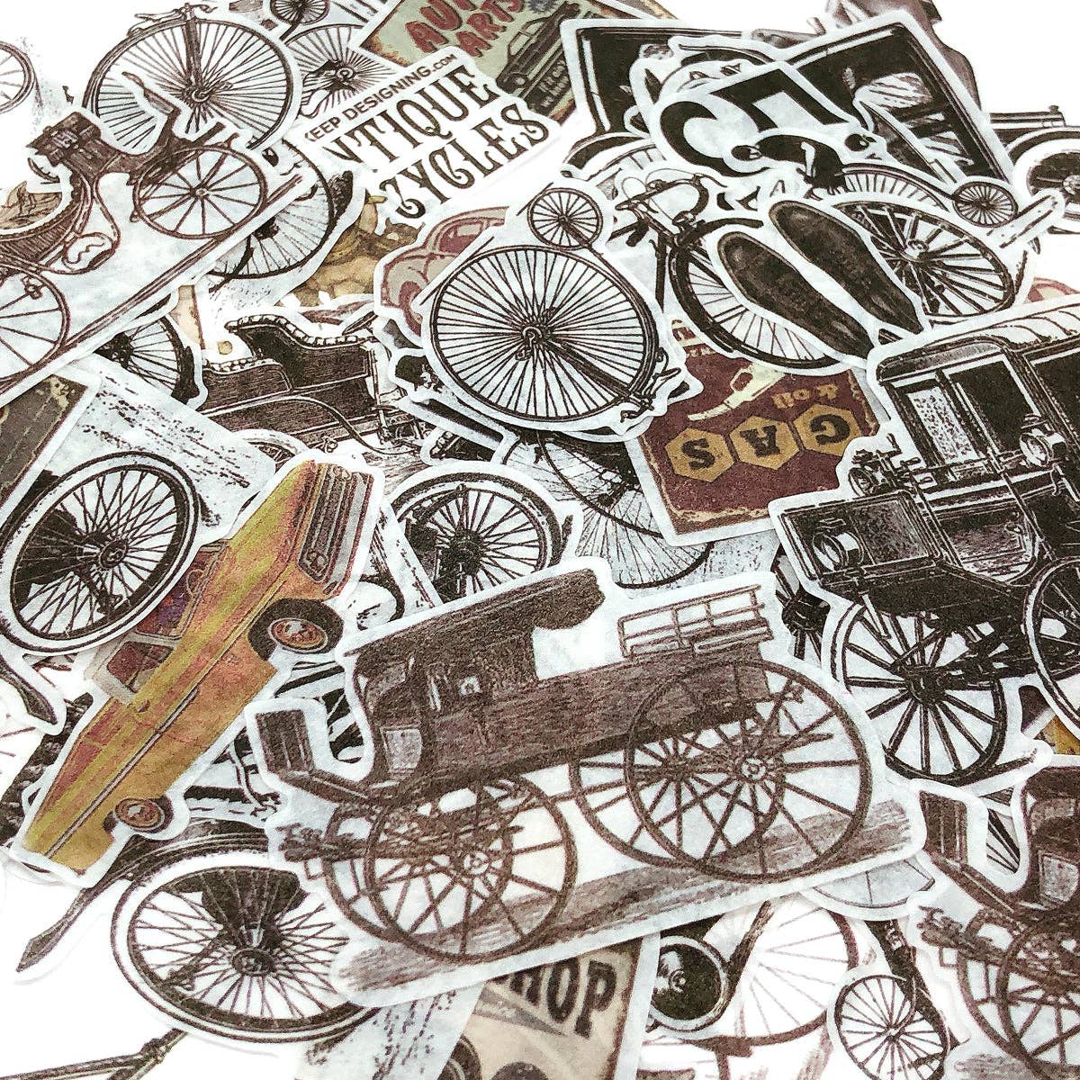 Wrapables.com - Wrapables Decorative Scrapbooking Washi Stickers, (60 pcs): Vintage