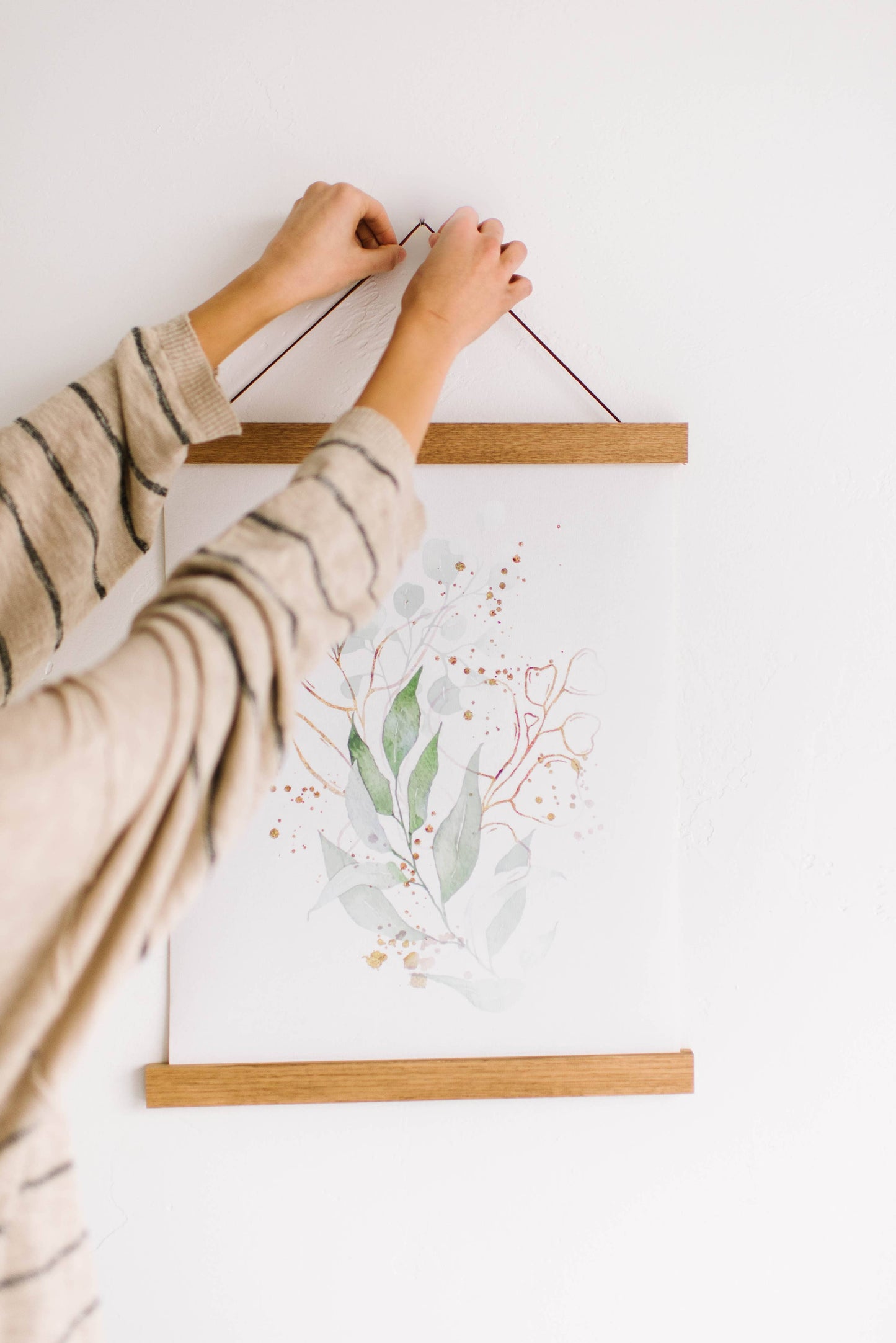 Hanger Frames - 49" MAGNETIC Poster Hanger Frame™: Whitewash Stain / No Packaging (for you to repackage with your own prints)