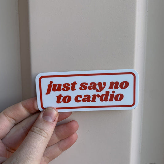 No To Cardio Sticker