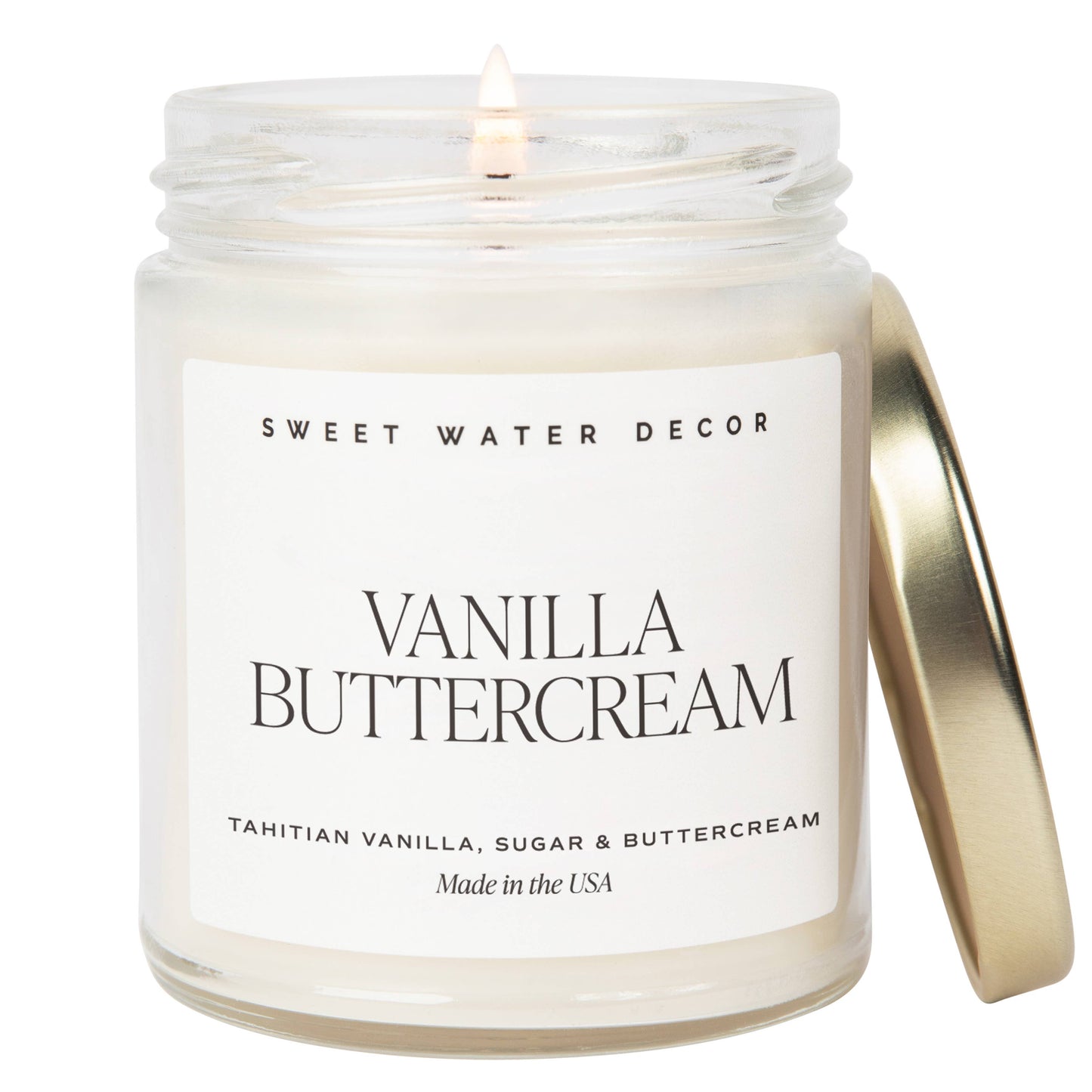 Sweet Water Decor - Vanilla Buttercream 9 oz Soy Candle - Home Decor & Gifts