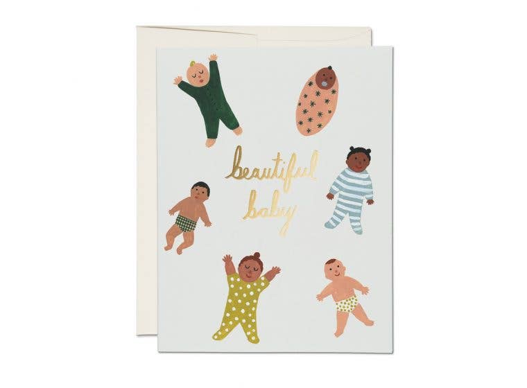 Red Cap Cards - Beautiful Baby - Notecard - Stomping Grounds