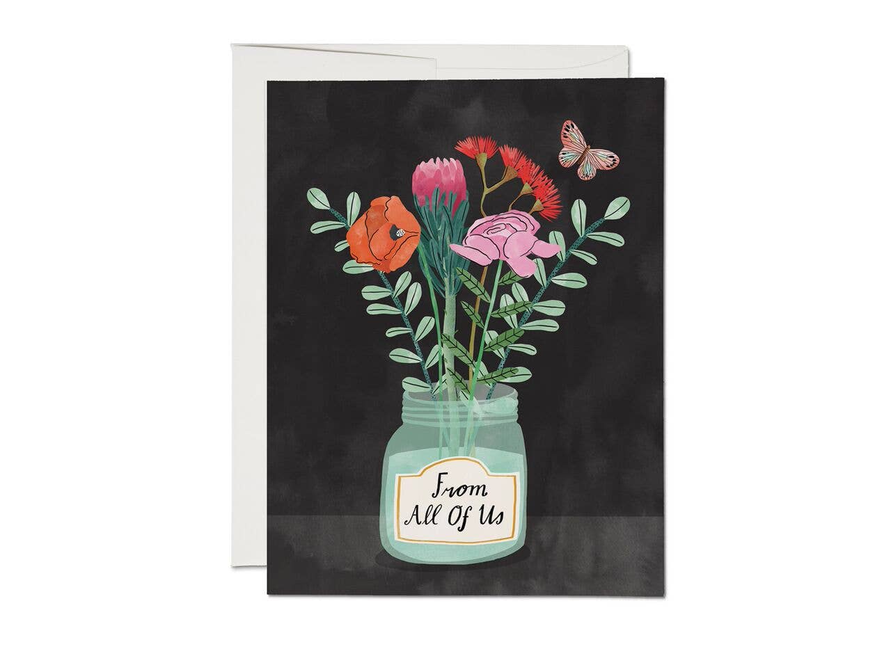Red Cap Cards - Flowers from Us