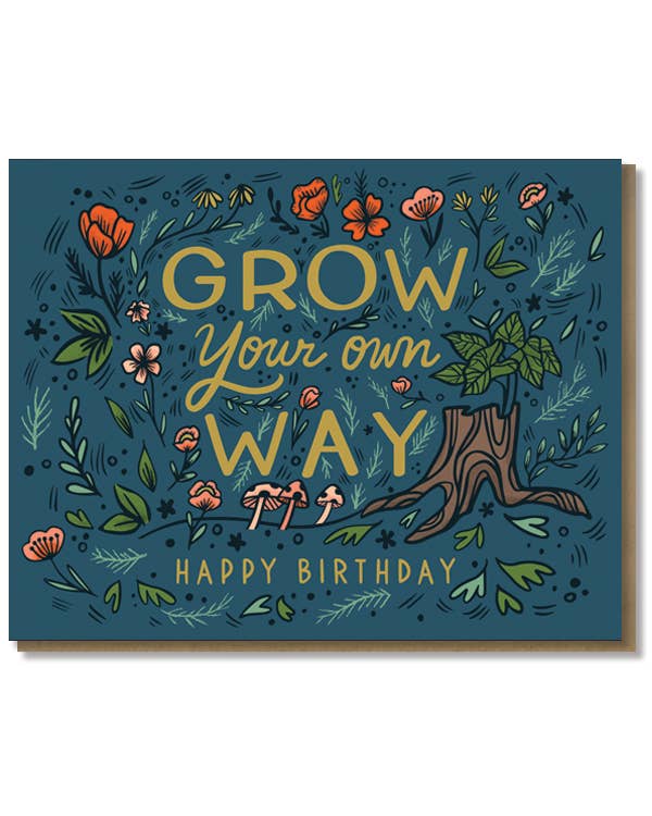 Paper Parasol Press - Grow Your Own Way Birthday Card