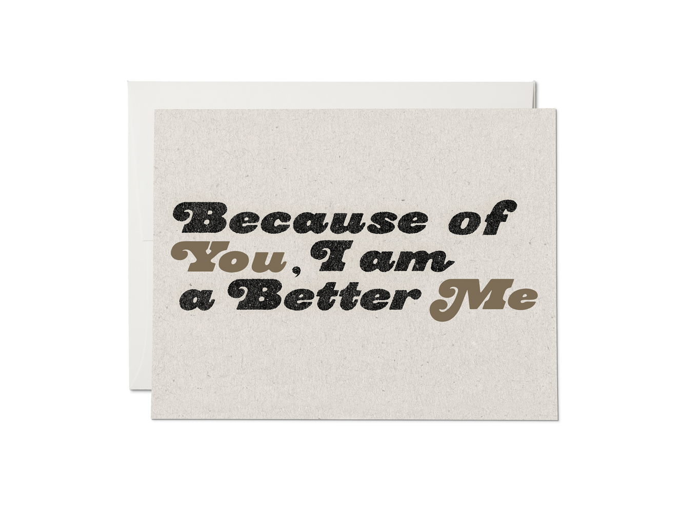 Red Cap Cards - Because of You love greeting card