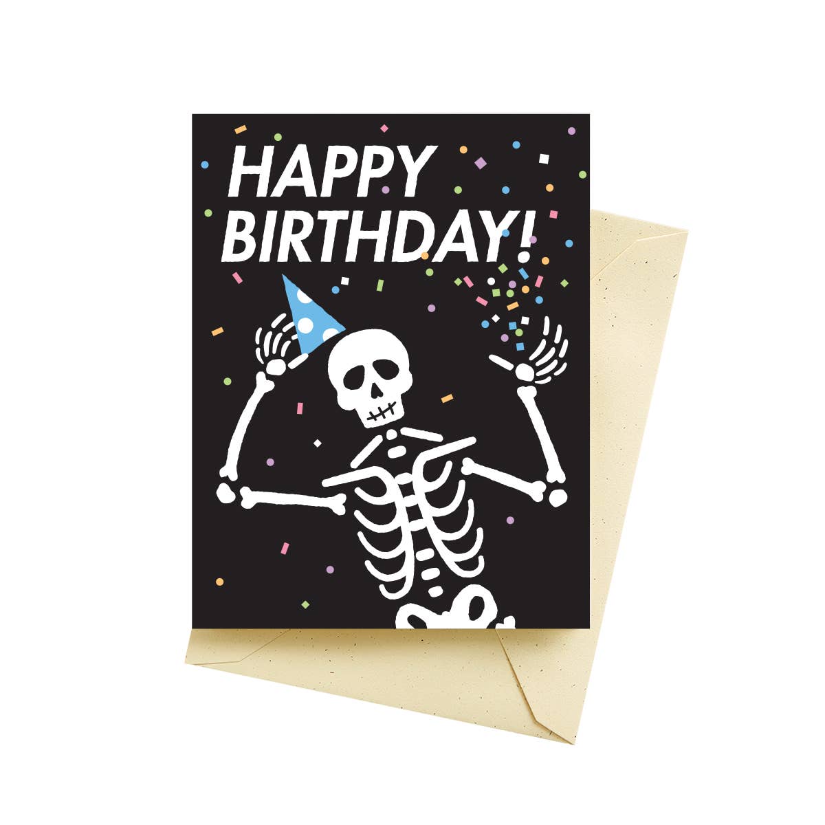 Seltzer Goods - Skeleton Confetti Birthday Card