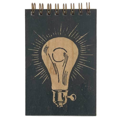 Spitfire Girl - Wood Notepad - Lightbulb