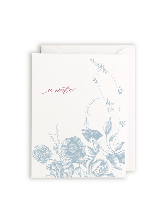 A Note Letterpress Greeting Card - Rust Belt Love Paperie