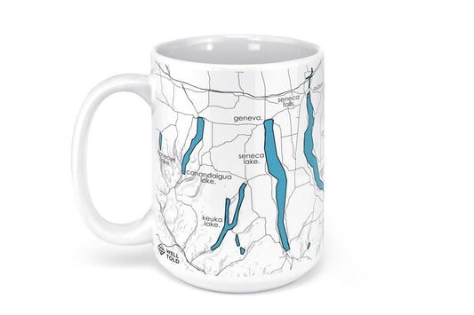 Finger Lakes Map Mug - 15oz