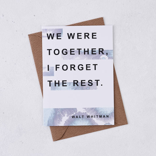 Bookishly - Together Whitman Anniversary Card