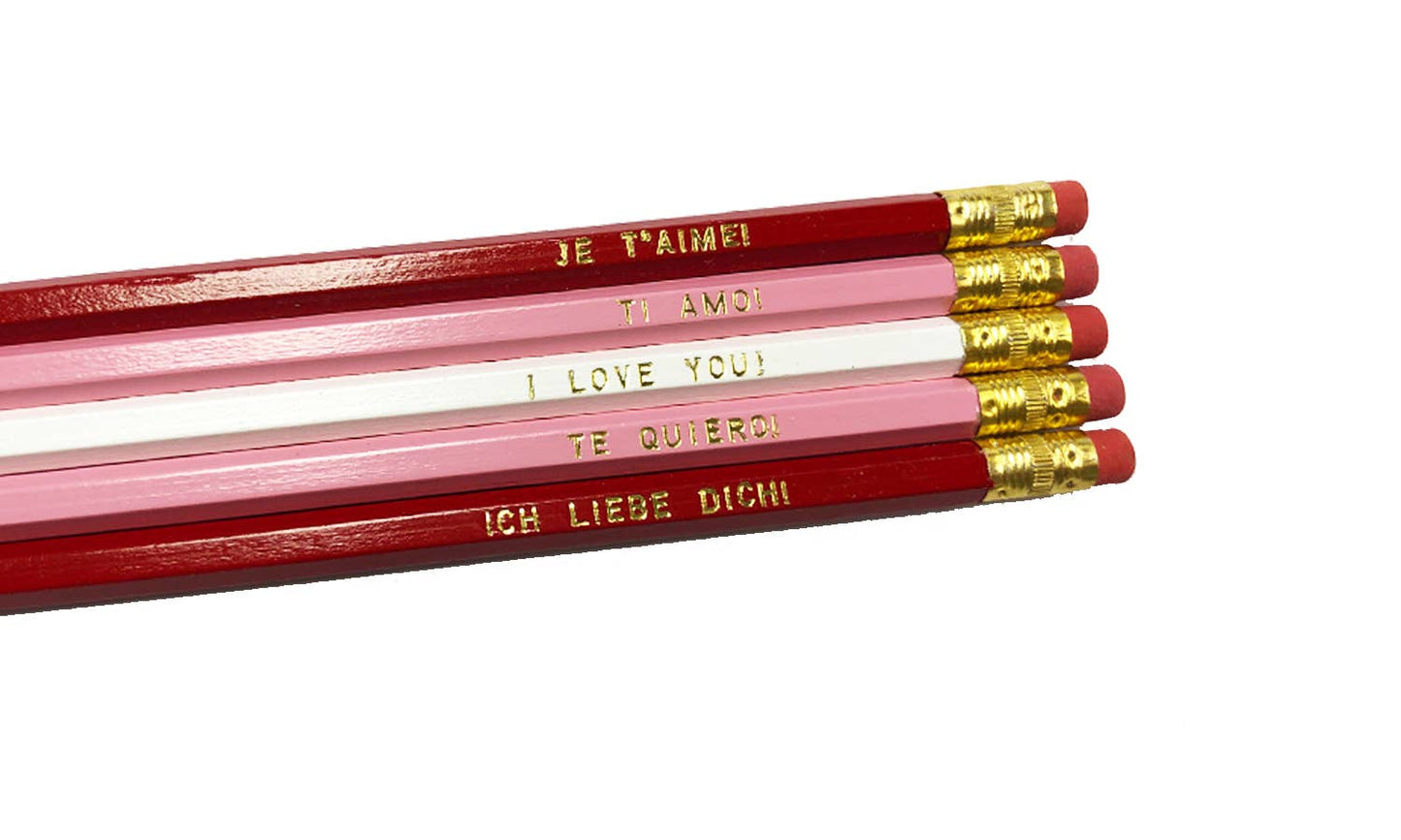I LOVE YOU! Set of Pencils