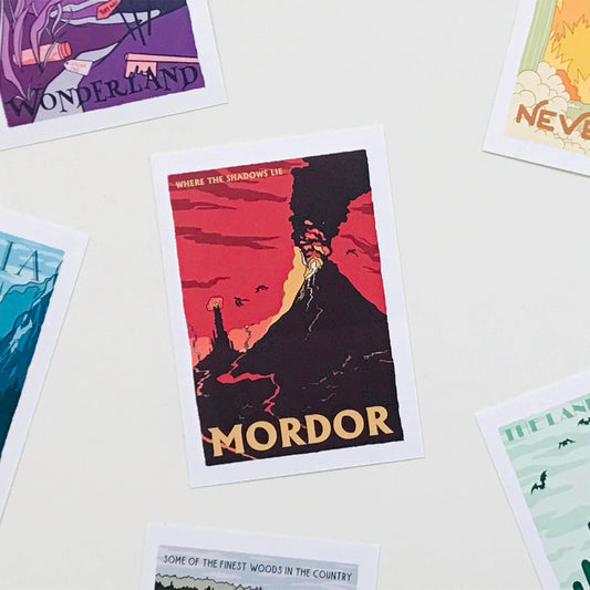 Bookishly - Mordor - Vintage Travel - Vinyl Sticker