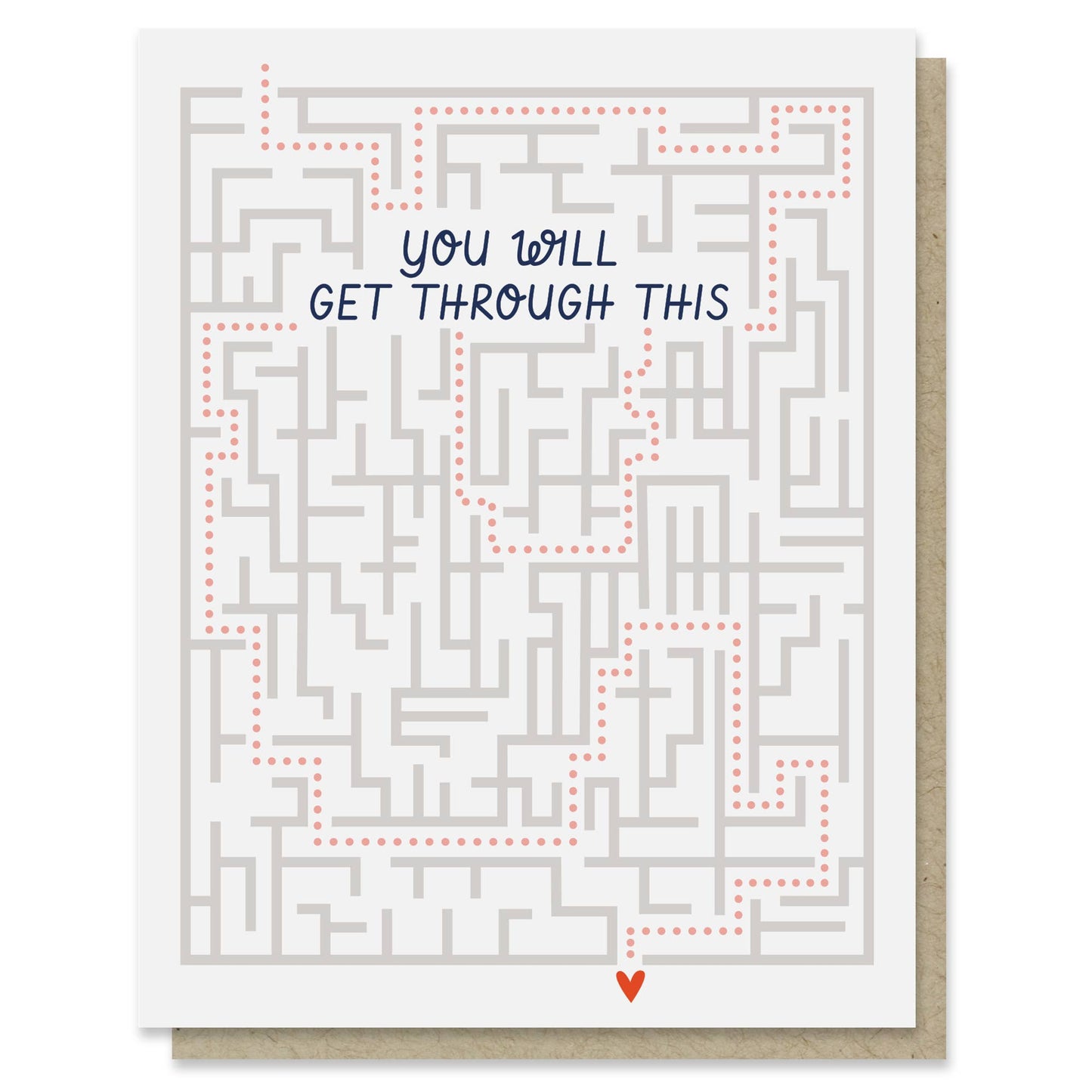 Paper Parasol Press - Get Through This Maze Sympathy Card -  - Stomping Grounds