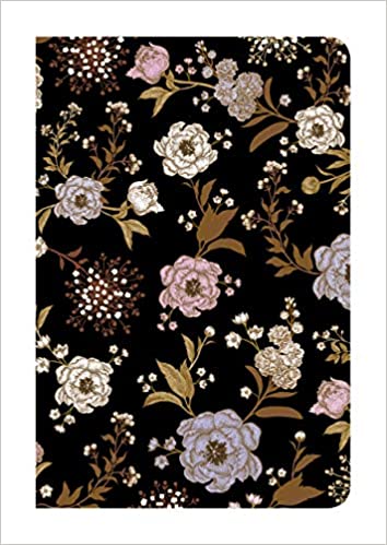 Chiltern Black Floral Blank Notebook: Emma