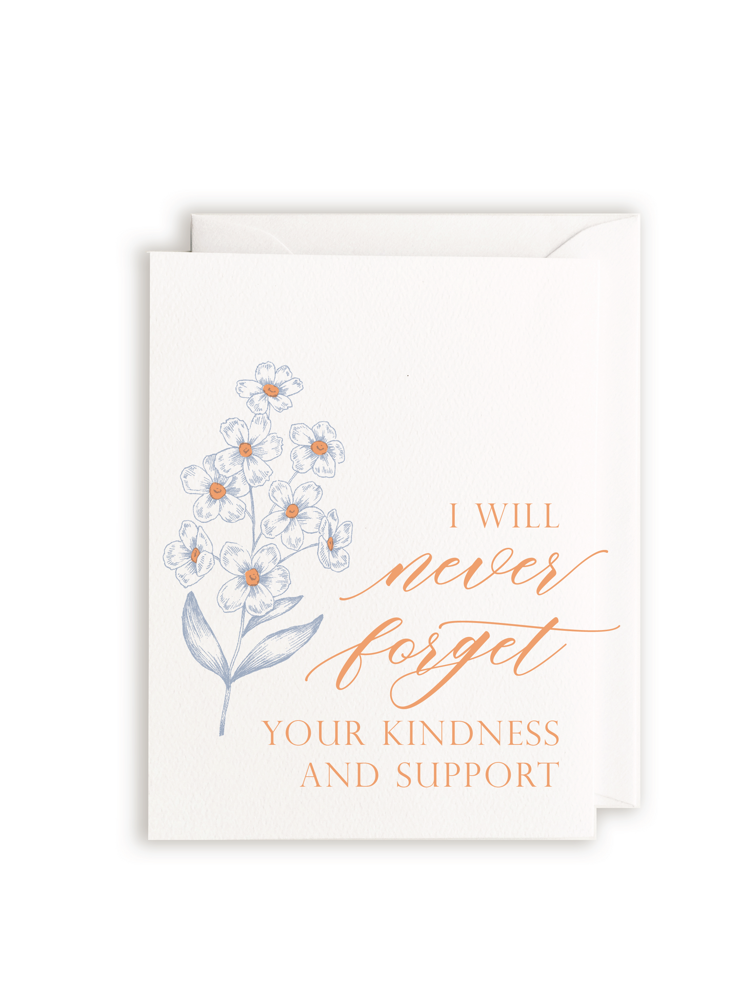 I Will Never Forget Your Kindness and Support Card - Rust Belt Love Paperie