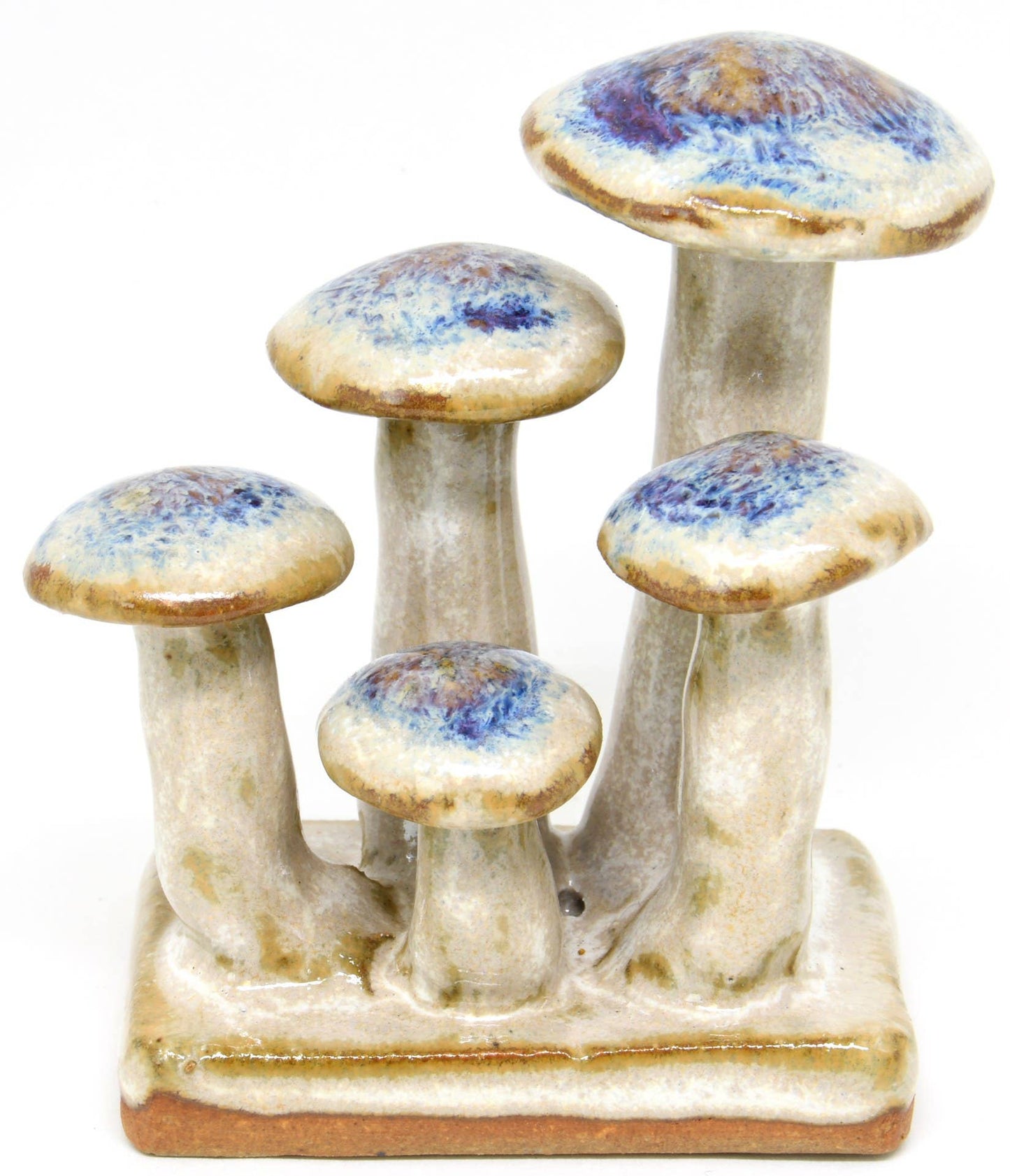 Art Floral Trading LLC - SRI173EFFP Cluster Of Mushrooms Milk & Purple Effect Porcelain