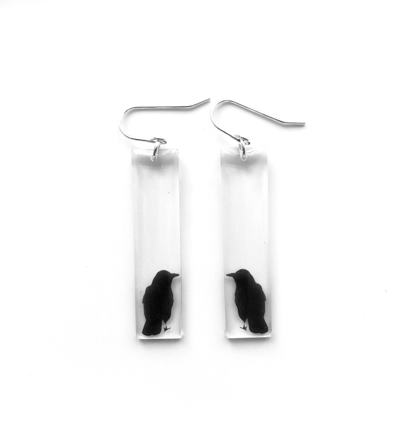 Black Drop Designs - Tall Crow Earrings