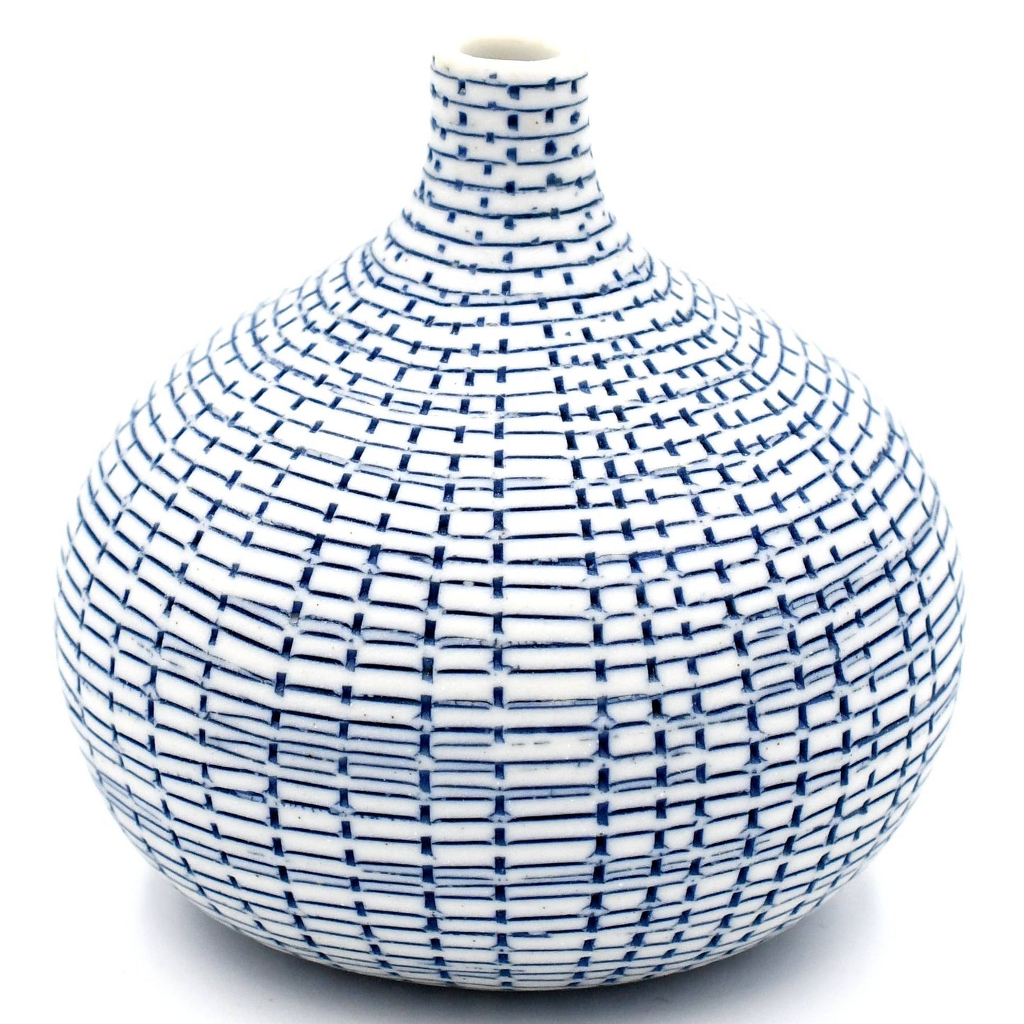 Art Floral Trading LLC - 192W71BLUE CONGO TINY S - WO 71 BLUE Porcelain bud vase