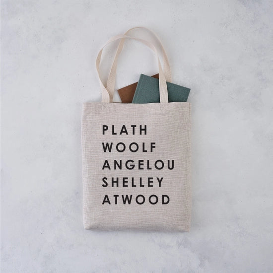 Bookishly - Iconic Feminist Authors Literary List Tote Bag