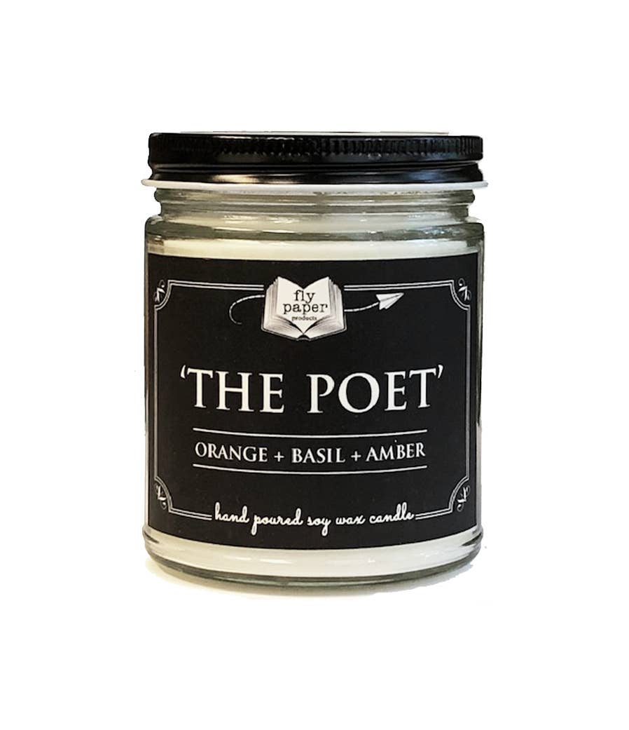 Fly Paper Products - The Poet Literary 9oz Glass Candle