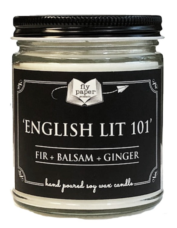 English Lit 101 Literary Candle. Fly Paper Products.