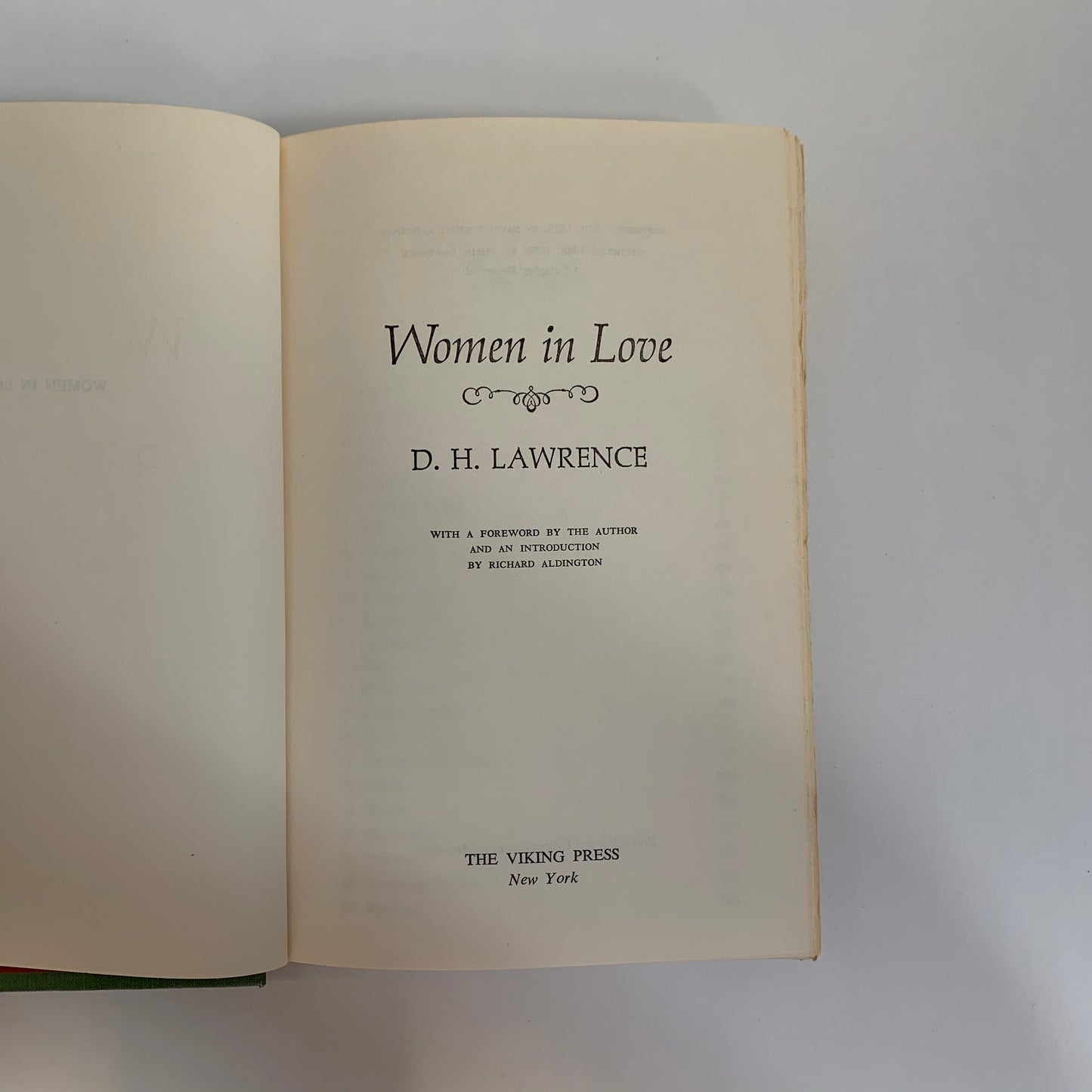 Vintage Book- Women in Love by D. H. Lawrence