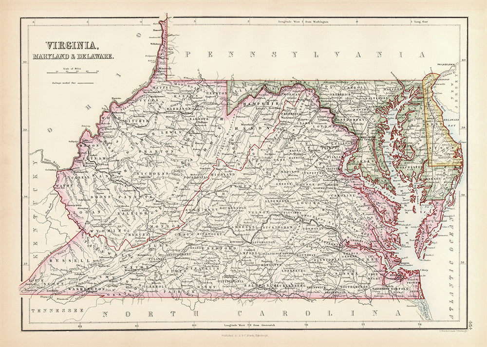 Virginia, Maryland, and Delaware - Print - Stomping Grounds